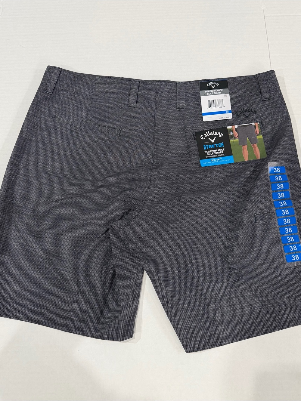 Callaway Men's Gray Heather Stretch Golf Shorts